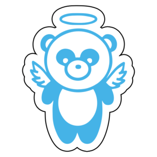 Angel Panda Wings Sticker (Baby Blue)